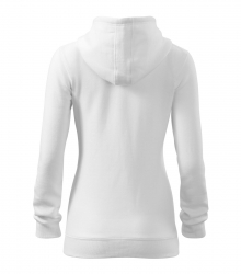 Дамски суитшърт с цип Trendy Zipper411 бял Дамски суитшърт с цип Trendy Zipper411 бял