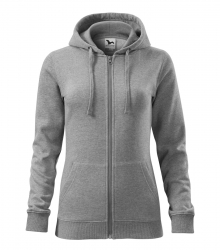 Дамски суитшърт с цип Trendy Zipper411 тъмно сив меландж