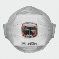 Еднократна маска FFP3 с Typhoon™ клапан JSP SPRINGFIT™ FFP3 Бял цвят