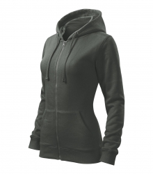 Дамски суитшърт с цип Trendy Zipper411 графит