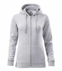 Дамски суитшърт с цип Trendy Zipper411 светло сив