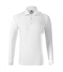 Детска спортна поло риза Pique Polo LS241 бяла