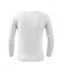 Детска спортна тениска с дълъг ръкав Fit-T LS121 бяла