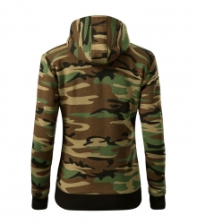 Работен дамски суитшърт Camo Zipper C20 кафяв