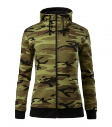Работен дамски суитшърт Camo Zipper C20 олив