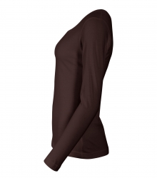 Дамска работна блуза с дълъг ръкав Fit-T LS169 кафява