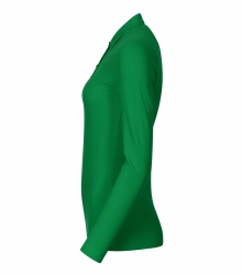 Работна дамска риза с дълъг ръкав Pique Polo LS231 тревисто зелена