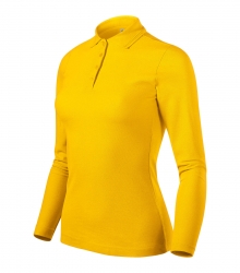 Работна дамска риза с дълъг ръкав Pique Polo LS231 жълта