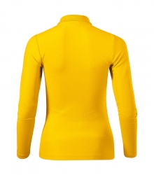 Работна дамска риза с дълъг ръкав Pique Polo LS231 жълта