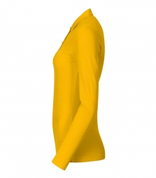 Работна дамска риза с дълъг ръкав Pique Polo LS231 жълта