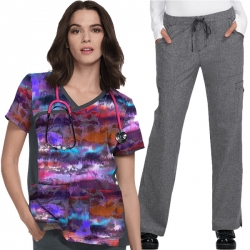 Медицински комплект KOI design LITE 385PR - SHZ Smokey Hayze/BASICS 731 сив