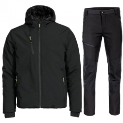 Работен комплект REEF PAD SOFTSHELL яке и STENSO SOFTSHELL панталон черен