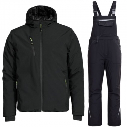 Работен комплект Reef Pad яке и Revolt Softshell Winter полугащеризон черен