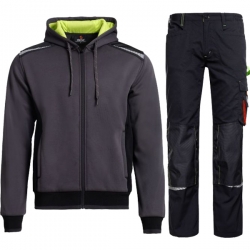 Работен комплект Prisma 2.0 суитшърт и панталон Prisma сив