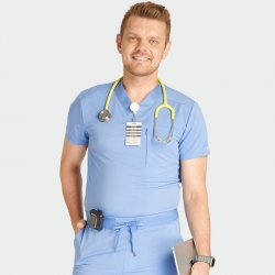 Медицинска туника CHEROKEE CK718A светло синя