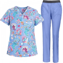 Медицински комплект Axolotls и панталон CKE1124 светло син
