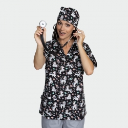 Медицинска туника BAMBINA принт Flower Unicorns