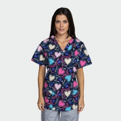 Медицинска туника  BAMBINA принт Forever Love