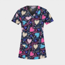 Медицинска туника  BAMBINA принт Forever Love
