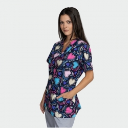 Медицинска туника  BAMBINA принт Forever Love