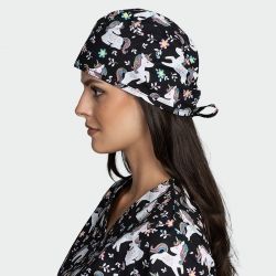 Медицинска шапка ADRIANA принт Flower Unicorns