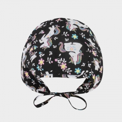 Медицинска шапка ADRIANA принт Flower Unicorns