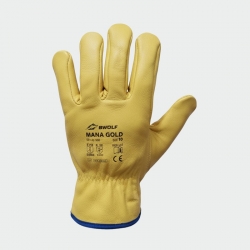 Кожени работни ръкавици MANA GOLD Жълт цвят