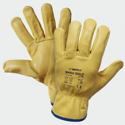 Кожени работни ръкавици MANA GOLD Жълт цвят