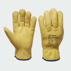 Кожени работни ръкавици MANA GOLD Жълт цвят