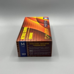 Оранжеви Нитрилни Ръкавици ALDENA 50бр.