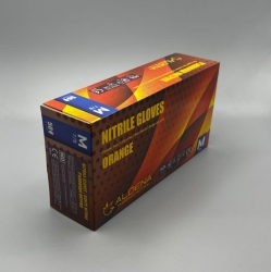 Оранжеви Нитрилни Ръкавици ALDENA 50бр.