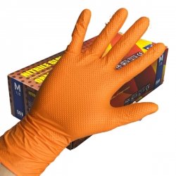 Оранжеви Нитрилни Ръкавици ALDENA 50бр.
