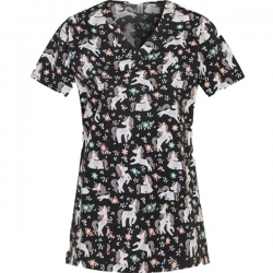 Медицински комплект Bambina Unicorns туника и Barisa бял панталон