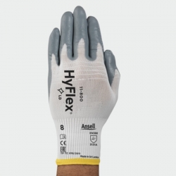 Нитрилни ръкавици Ansell HyFlex 11-800 Бял цвят
