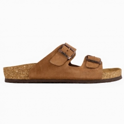 Дамски чехли LEON LADY кафяв велур