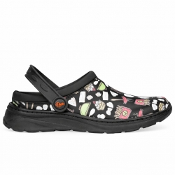 Работно Санитарно сабо DIAN JAVEA NEGRO ESTAMPADO OB E A FO SRC