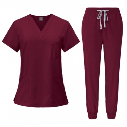 Медицински комплект Grace туника и панталон бургунди