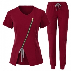 Медицински комплект Elegance туника и панталон бордо