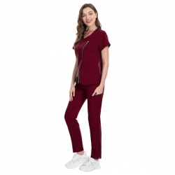Медицински комплект Elegance туника и панталон бордо