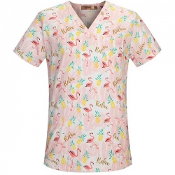 Медицинска туника Flamingo Ananas розова
