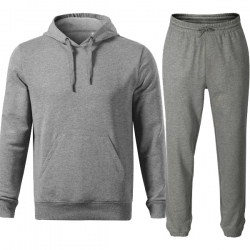 Спортен мъжки комплект Break840 с панталон Meadow609 сив
