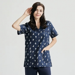 Медицинска туника Snoopy тъмно синя