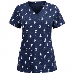 Медицинска туника Snoopy тъмно синя