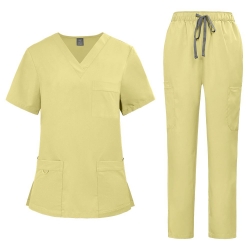 Медицински комплект Yellow туника и панталон жълт
