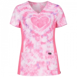 Медицинска туника LITE 370PLM - TDHP принт Tie Dye Hearts