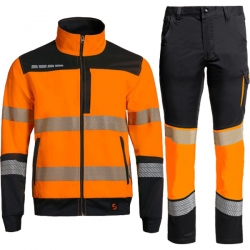 Работен комплект PRIMO HV LIGHT STRETCH яке и панталон оранжев