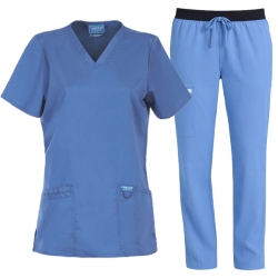 Дамски медицински комплект Cherokee Revolution WWE620/WWE105 светло син