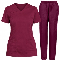 Дамски комплект Cherokee Core Stretch WWE4710/WWE4005 виненочервен