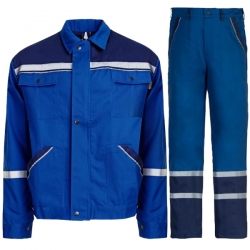 Работен комплект COLLINS SUMMER със панталон син 100% ПАМУК