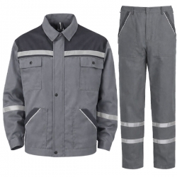 Работен комплект COLLINS SUMMER с панталон сив 100% ПАМУК